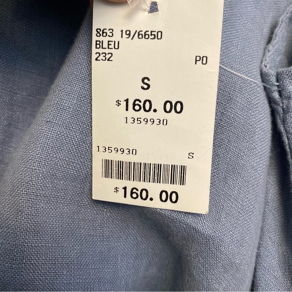 New with tags M Linen dress made in Italy asymmetrical flowy summer dress - Picture 6 of 12